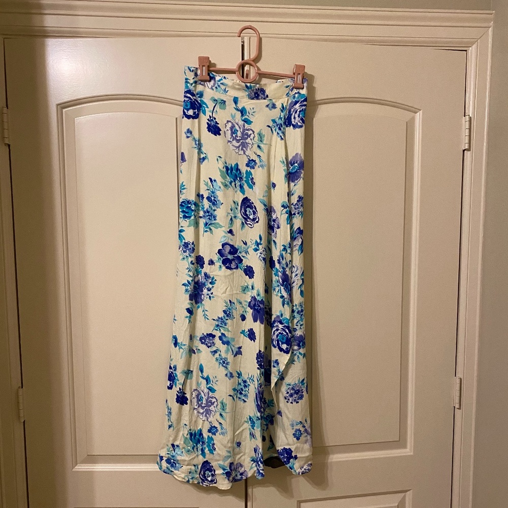 Floral Maxi Skirt w/ Slit